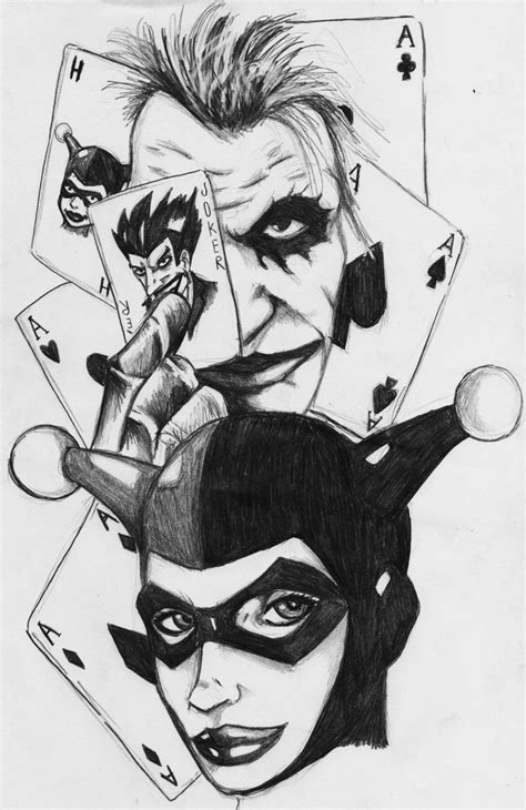 Joker And Harley Quinn Tattoo Designs Black And White Best Tattoo Ideas