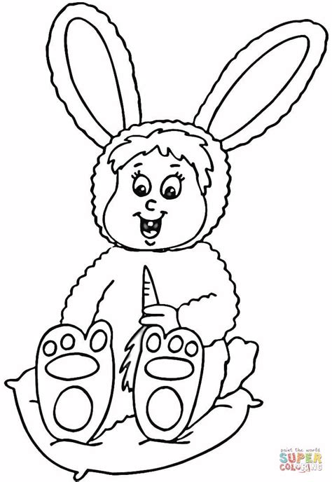 Baby Easter Bunny Coloring Online Super Coloring