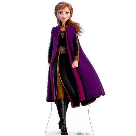 Anna Life Size Cardboard Cutout 30in X 68in Frozen 2 Party City
