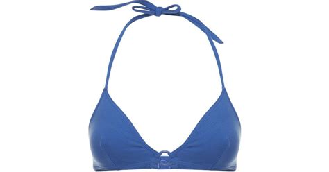 Eres Elena Triangle Bikini Top In Blue Lyst