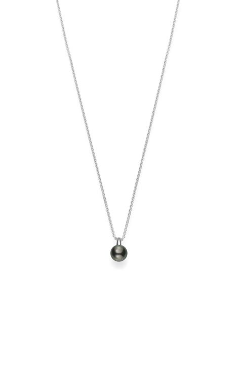 Mikimoto Classic Black Pearl Pendant Necklace Nordstrom