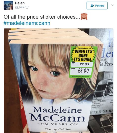 20 madeleine mccann jokes ranked in order of popularity and relevancy. Sticker on McCann book reads 'when it's gone it's gone ...