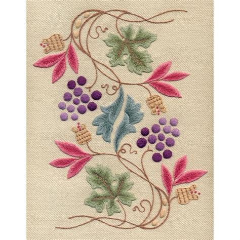 Crewel Embroidery Kit Grapevine And Pippins Crewelembroidery