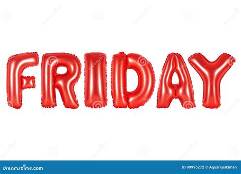 Friday Red Color Stock Photo Image Of Expression Concepts 99996272