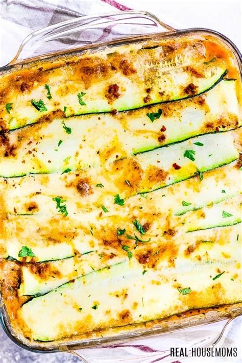 Zucchini Lasagna Made With Zucchini Slices Instead Of Pasta Sheets