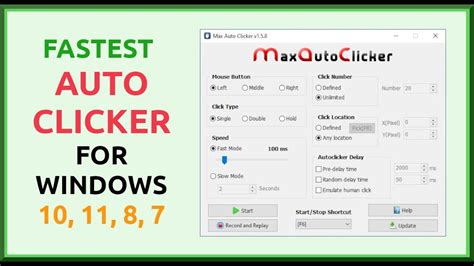 Fastest Auto Clicker For Windows 10 11 8 7 Youtube