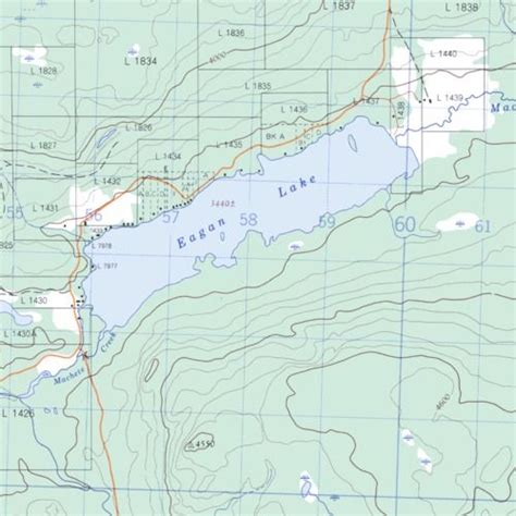 Topographic Map Of Bridge Lake Bc
