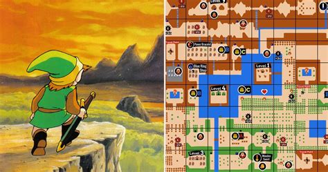 The Legend Of Zelda Nes Map With All Secrets Map Of Counties Around