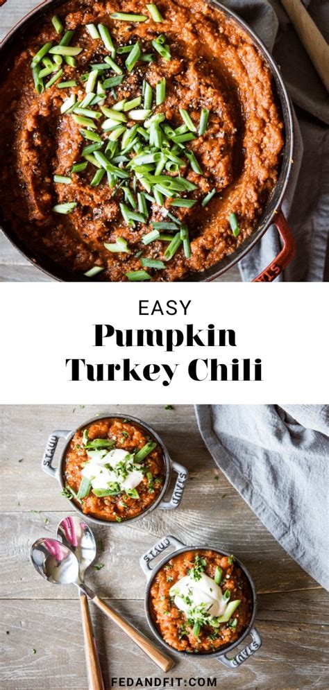 Pumpkin Chili Recipe Turkey Fed Fit