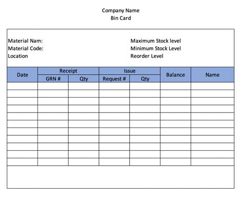 Bin Card | Form | Advantage | Disadvantage - Accountinguide