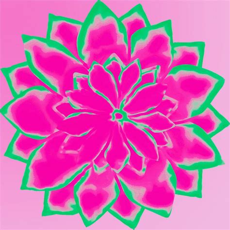 Bountiful Pink And Green Flower Laura B Haw Art Celebrativity