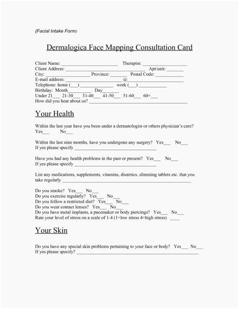 Esthetician Client Consultation Form Template Luxury The Real Reason