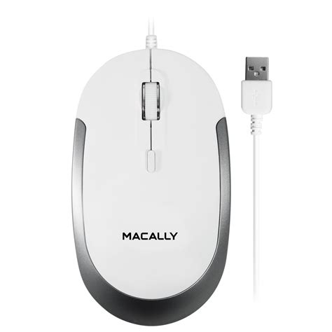 Buy Macally Silent Usb Mouse Wired For Apple Mac Or Windows Pc