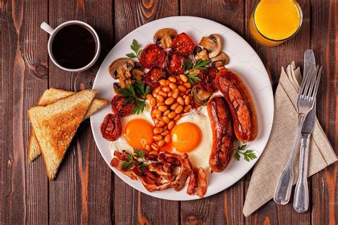 Full English Breakfast By Tatianabralnina On Creativemarket Breakfast Desayunos Breakfast