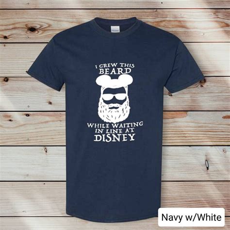 Dad Disney Beard Shirtdisney Shirtwaiting In Line At Etsy