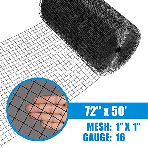 Fencer Wire 16 Gauge Black Vinyl Coated Welded Wire Mesh Size 1 Inch By