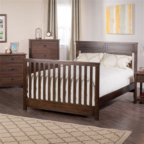 Child Craft Abbott 4 In 1 Convertible Baby Crib In Rich Walnut