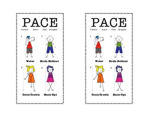 The slow lateral movement enhances your kid's attention and mental. Brain Gym Pace Bookmark by V Happenings | Teachers Pay ...