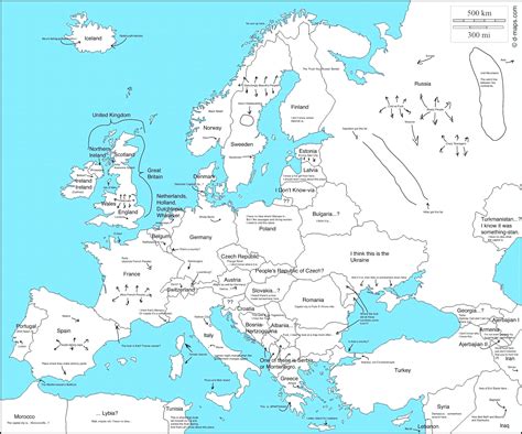 Free Printable Map Of Europe Printable Templates