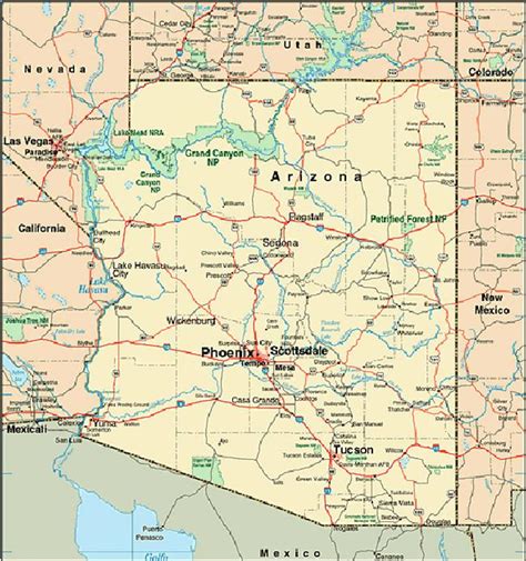Places To Visit Arizona Map