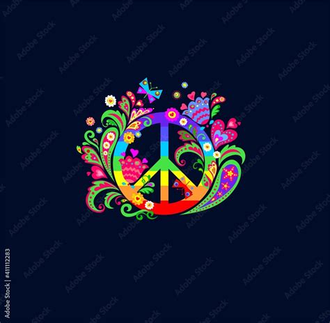 Colorful Fashion Print For T Shirt Bag Design And Hippy Party Poster