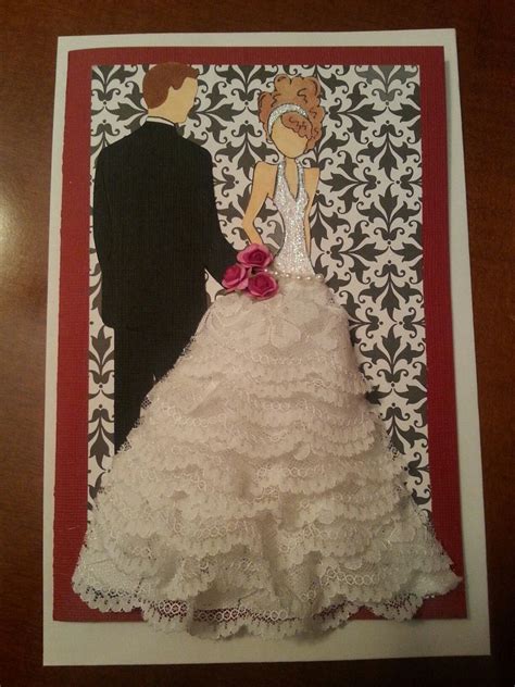 Wedding Card Using Julie Nutting Stamp And Groom From Cricut Wedding