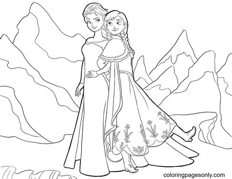 55 Elsa and Anna Coloring Pages - ColoringPagesOnly.com