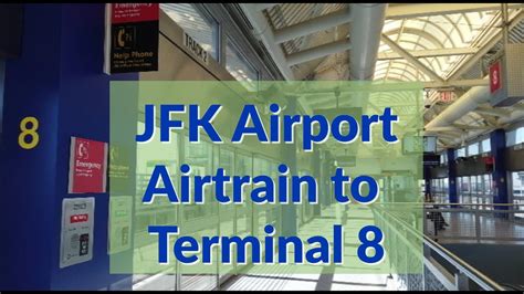 Jfk Airport Terminal 8 Airtrain To Departures Walk Youtube