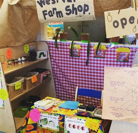 Eyfs Role Play Farm Shop When Learning About Healthy Eating Eyfs