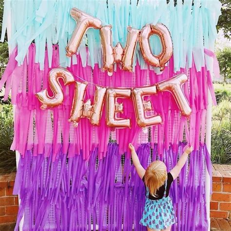 Two Sweet 2nd Birthday Party Birthday Decor Etsy 2nd Birthday Party