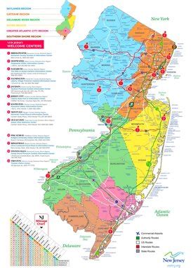 New Jersey Road Map Online Werner Alcorn