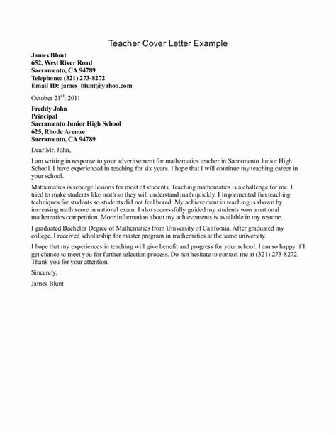 Letter Of Interest For Teaching Position Example Coverletterpedia