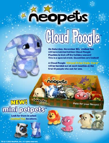 Cloud Poogle Plushie Neopets Merch Database