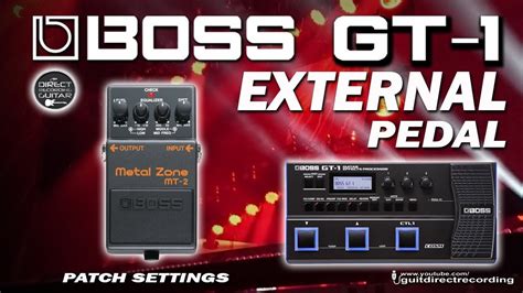 BOSS GT1 EXTERNAL PEDAL Boss Metal Zone MT 2 Distortion Free Settings