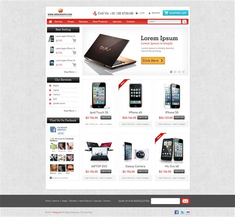 Ecommerce Website Templates Free Download In Html Css Of Best E Riset