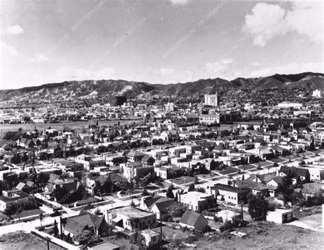 Photo C 1930 Historic Los Angeles Hollywood Aerial View 2919 36 Los