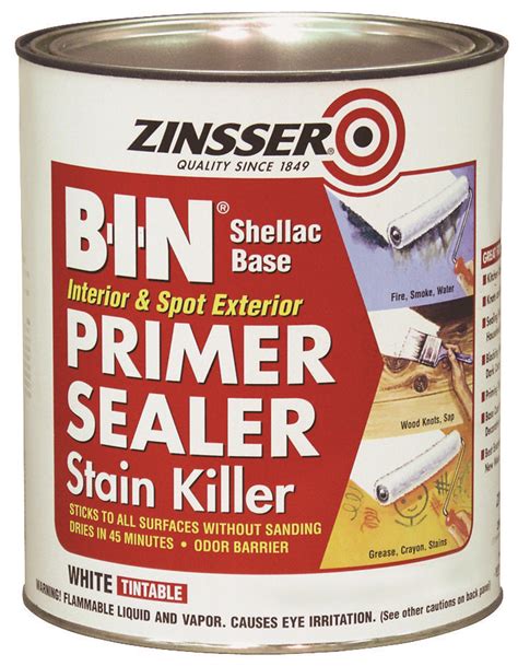 Zinsser Bin Interiorexterior Shellac Based White 1 Qt Exterior