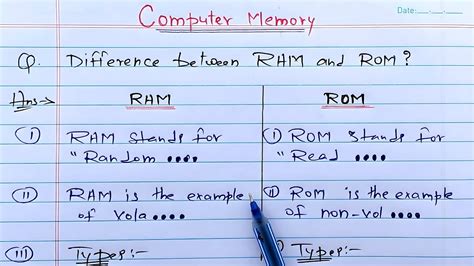 Difference Between RAM And ROM RAM Vs ROM Learn Coding YouTube