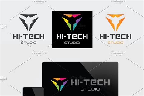 50 Off Modern Hi Tech Logo Creative Logo Templates ~ Creative Market