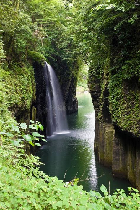 Takachiho Gorge And Waterfall In Miyazaki Kyushu Japan Stock Photo