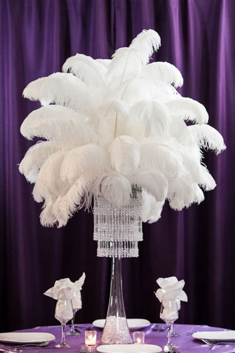 Ostrich Feather Centerpiece Rental Weddings Sweet 16 New Jersey