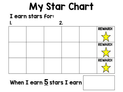Free Reinforcementreward Star Charts Star Chart Behaviour Chart Chart