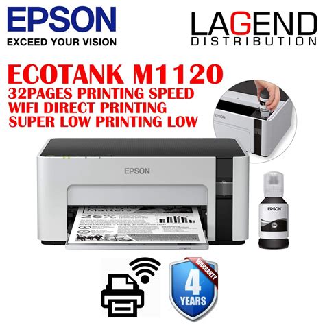Take your business productivity to the next level with the epson m200 original ink tank Epson EcoTank Monochrome M1120 Wi-Fi Ink Tank Printer. SIMILAR M200 M1200 | Shopee Malaysia