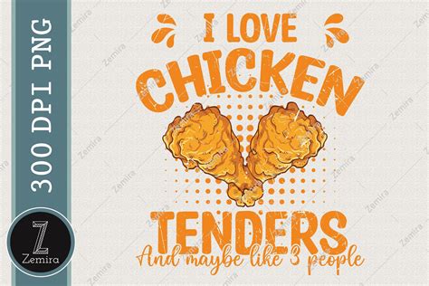 Fried Chicken I Love Chicken Tenders Png Graphic By Zemira · Creative