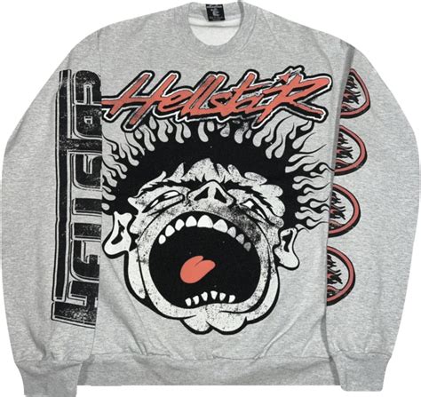 Hellstar Grey Hellstar Records Sweatshirt Inc Style