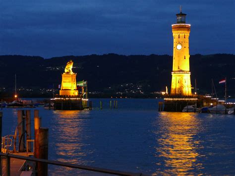 Hafen Lindau Bodensee Foto And Bild Landschaft Wasser Nacht Bilder