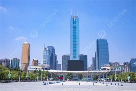 Background Guangzhou Tianhe Fashion Commercial Central Axis Pemandangan