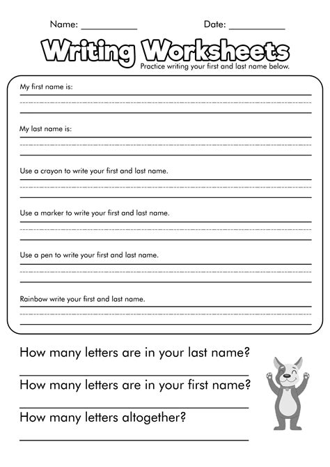 Writing Prompt Worksheet First Grade