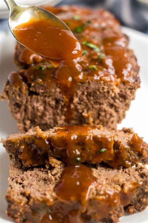 Classic Meatloaf With Brown Gravy Just Like Moms