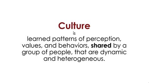 Language is means to communication which passes cultural traits from one generation to another. Definition of Culture - YouTube